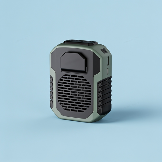 GreenKyo ProCool portable fan product detail — USB-C rechargeable 20h battery
