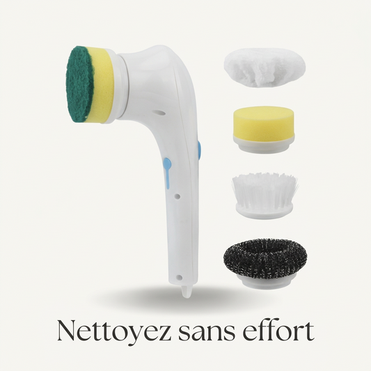 Brosse Électrique Multifonction 5-en-1 | Nettoyage Cuisine & Salle de Bain
