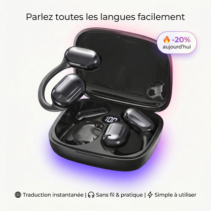 Écouteurs Traducteurs Instantanés Sans Fil – Parlez & Comprenez Sans Barrière 🌍