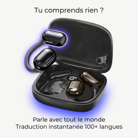Écouteurs Traducteurs Instantanés Sans Fil – Parlez & Comprenez Sans Barrière 🌍