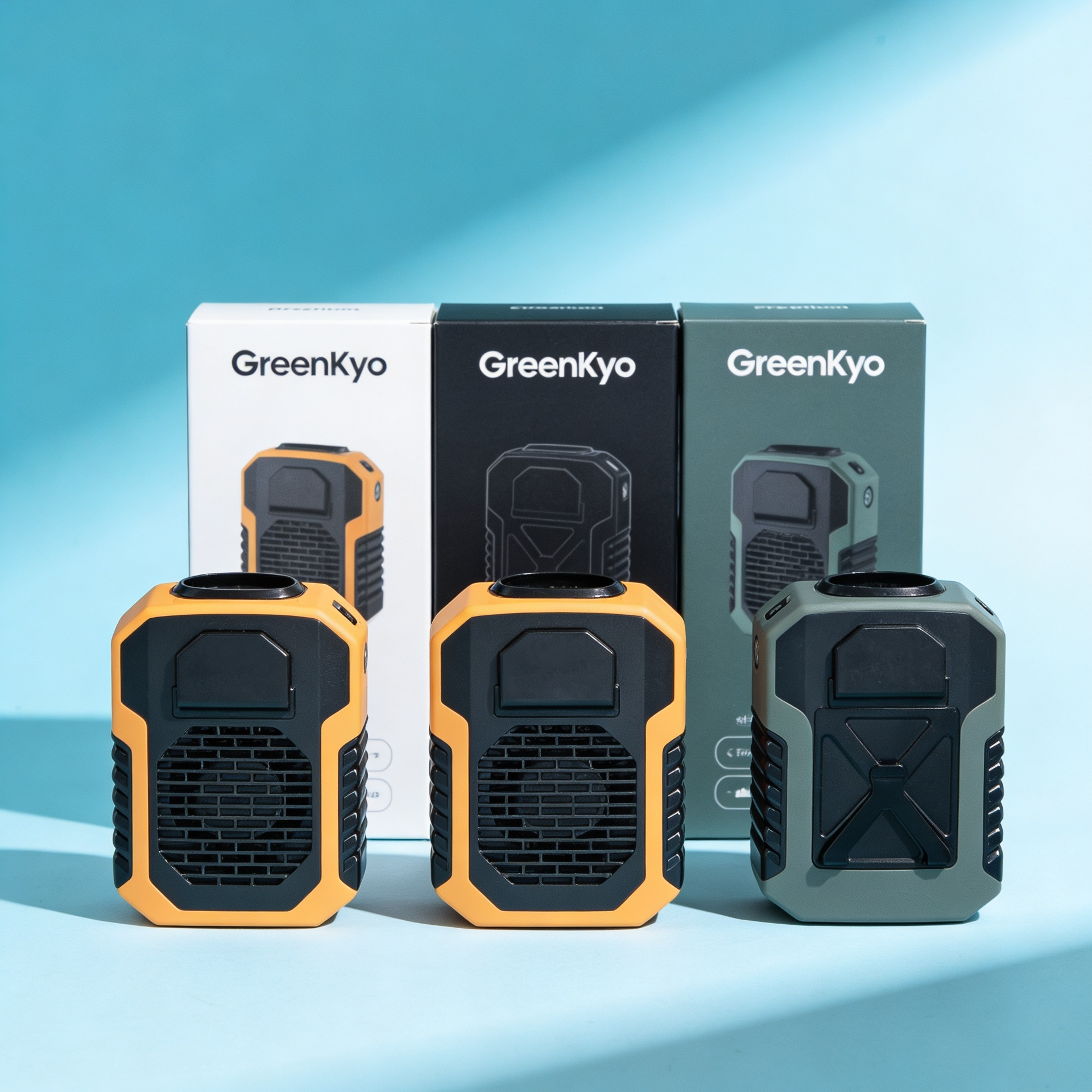 GreenKyo ProCool Duo Pack — 2 portable wearable fans bundle for couples and families